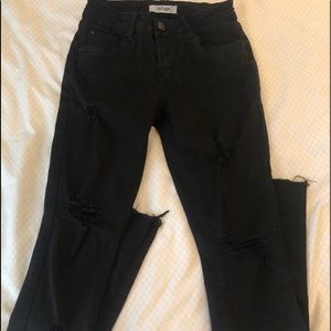 Refuge Ripped Black Skinny Jeans size 2